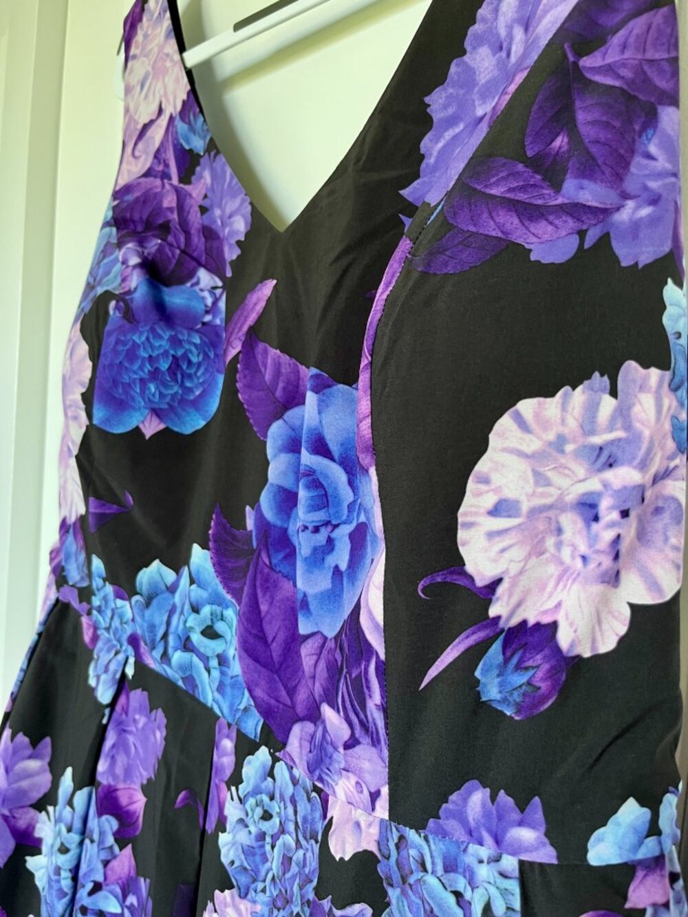 Citi Chic  Dress Hydrangea Fit & Flare Feminine,  Plus Size, Pleated Skirt, - Picture 9 of 11